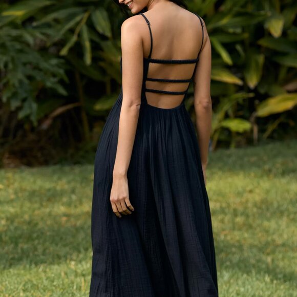 Celandine Strapless Smocked Drop-Waist Maxi Dress - Picture 1 of 4